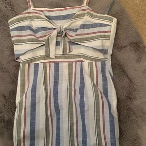 Abercrombie dress and bright pink bikini top